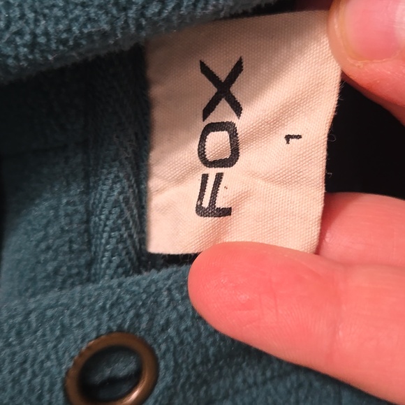 Vntg Sz M-L (1) FOX Womens Zip Up Fleece Winter Cold Weather Hooded Sweatshirt - Picture 9 of 10